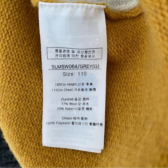 Louis Castel Mens Wool Blend Golf Sweater Elbow Patch Color Block 110 size XL - Picture 6 of 8